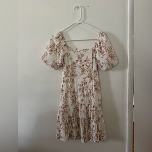 Floral puff sleeve dress